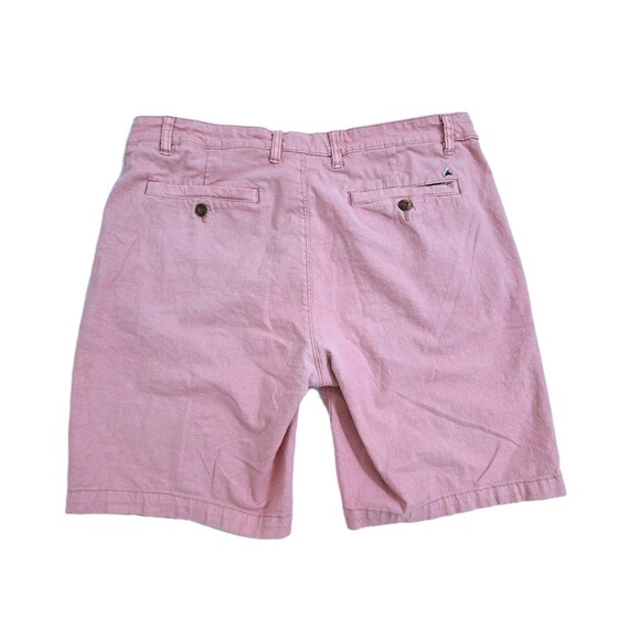 Tailor Vintage Chino Shorts Men's Size 36 Pink Linen Cotton Blend Bermuda - Picture 5 of 9
